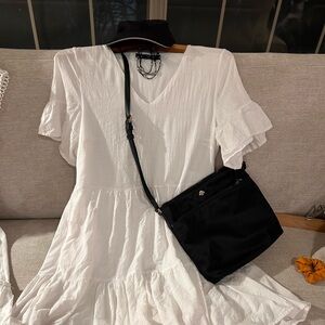 White Boho Festival Dress | Coachella Style | Flowy Summer Beach Vacation dress